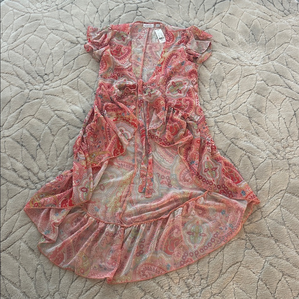 Sweet Pea Pink and Orange Paisley